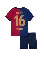 Barcelona Fermin Lopez #16 Kotipaita Lasten 2024-25 Lyhythihainen (+ shortsit)